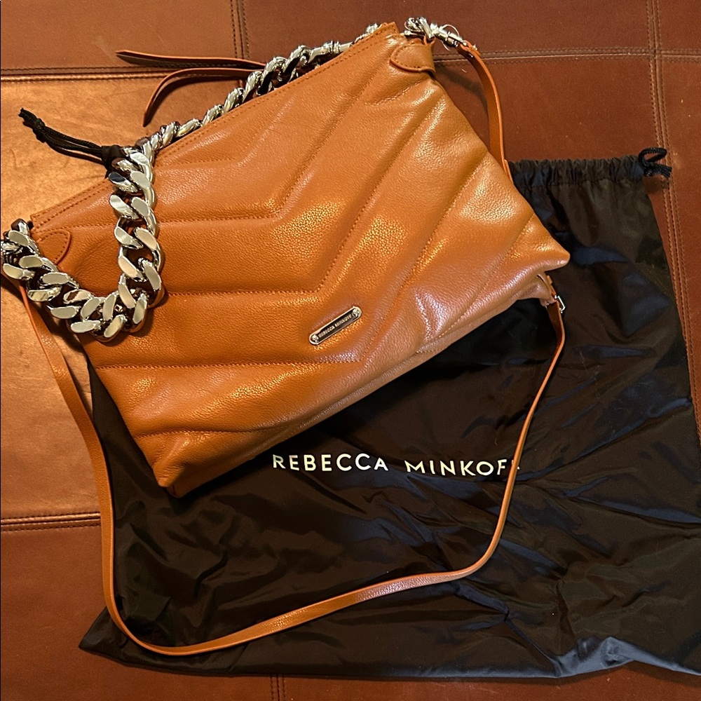 NWT Rebecca Minkoff Caramel Leather Shoulder/Crossbody Bag